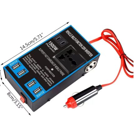 مبدل برق 12 ولت به 220 ولت 1500 وات فندکی مدل Power Inverteb